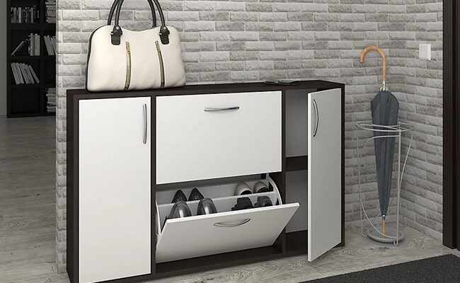 тумба обувная узкая в маленькой прихожей